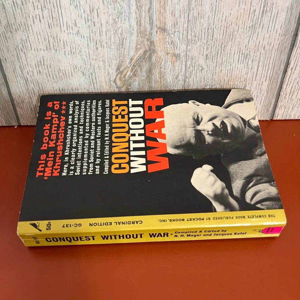 Conquest Without War Nikita Khrushchev‎ 1961 Pocket Books Giant Cardinal GC-137